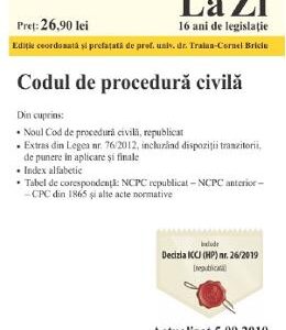 Codul de procedura civila Act. 5.09.2019