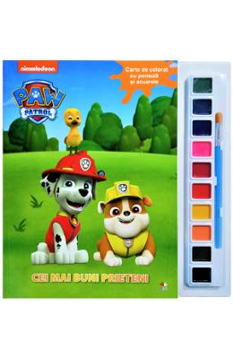Patrula Catelusilor. Cei mai buni prieteni Patrula Catelusilor. Cei mai buni prieteni. Carte de colorat cu pensule si acuarele