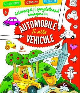 Coloreaza si completeaza imagini cu automobile si alte vehicule