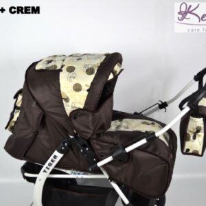 Carucior 2 in 1 Kerttu Tiger OX maro cu model