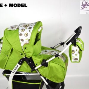 Carucior 2 in 1 Kerttu Tiger OX verde cu model