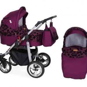 Carucior 2 in 1 Kunert Silver Grey frame MovFlori