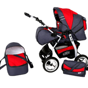 Carucior 2 in 1 Kunert Vip Gri cu Rosu