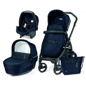 Carucior 3 in 1 Peg Perego Book 51 Black and Gold Rock Navy