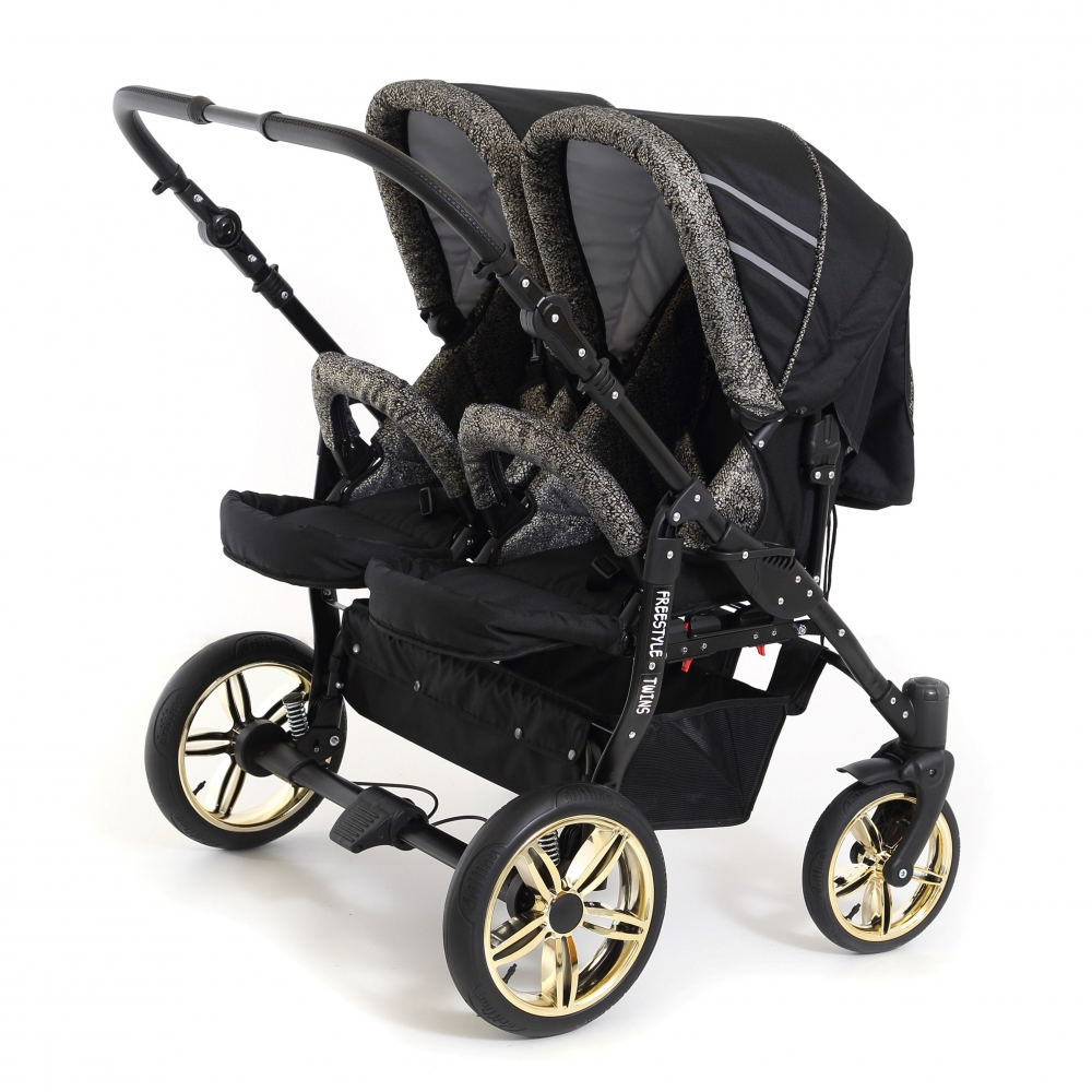 Carucior copii gemeni side by side 2 in 1 Pj Stroller Glitter Gold Triangle 1 Carucior copii gemeni side by side 2 in 1 Pj Stroller Glitter Gold Triangle