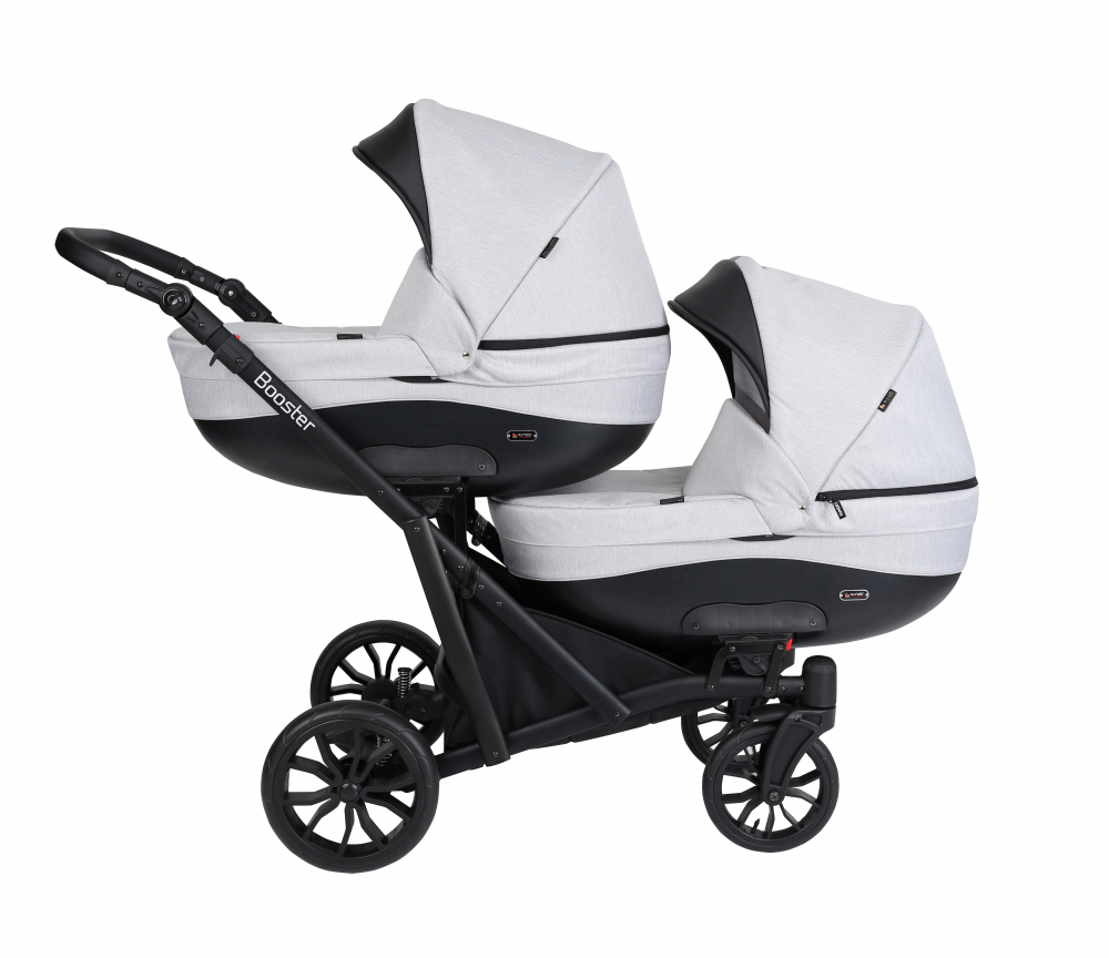 Carucior gemeni Kunert Booster 2 in 1 GriCadru Negru 1 Carucior gemeni Kunert Booster 2 in 1 GriCadru Negru