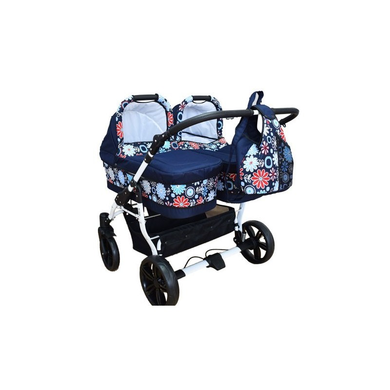 Carucior gemeni Side by Side 3 in 1 Flowers PJ Stroller 1 Carucior gemeni Side by Side 3 in 1 Flowers PJ Stroller