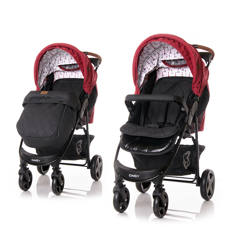 Carucior sport Daisy cu husa de picioare Red Black Lighthouse 1 Carucior sport Daisy cu husa de picioare Red Black Lighthouse