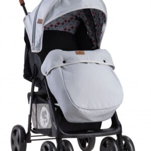 Carucior sport Ines cu husa de picioare Grey Black Cross