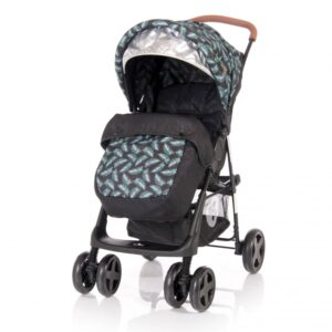 Carucior sport Terra cu husa de picioare Black Leaves