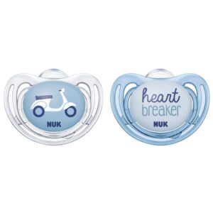 Set 2 suzete Nuk Freestyle silicon M2 blue 6-18 luni