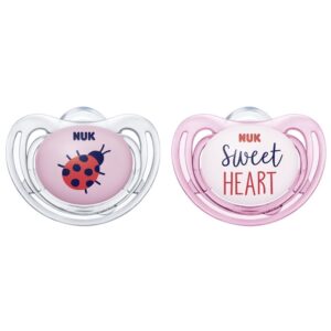 Set 2 suzete Nuk Freestyle silicon M3 rose 18-36 luni