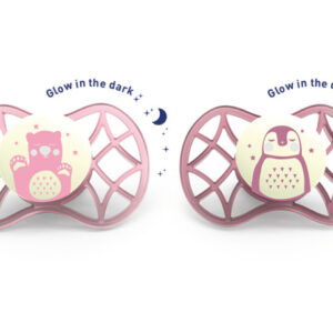 Set 2 suzete simetrice de noapte 0 luni+ fetita Nuvita Air 55 Explorer 7067