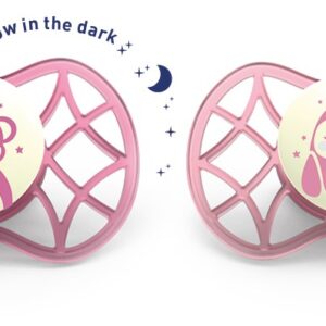 Set 2 suzete simetrice de noapte 6 luni+ fetita Nuvita Air 55 Explorer 7087