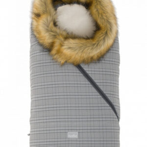 Sac de iarna cu blanita 80 cm Nuvita Ovetto Pop Prince of Wales Beige 9236