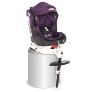 Scaun auto Pegasus baza isofix si picior de fixare 0-36 kg rotativ 360 grade Grey  Violet
