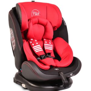 Scaun auto rotativ cu Isofix 0- 36 kg Pilot Leather Red