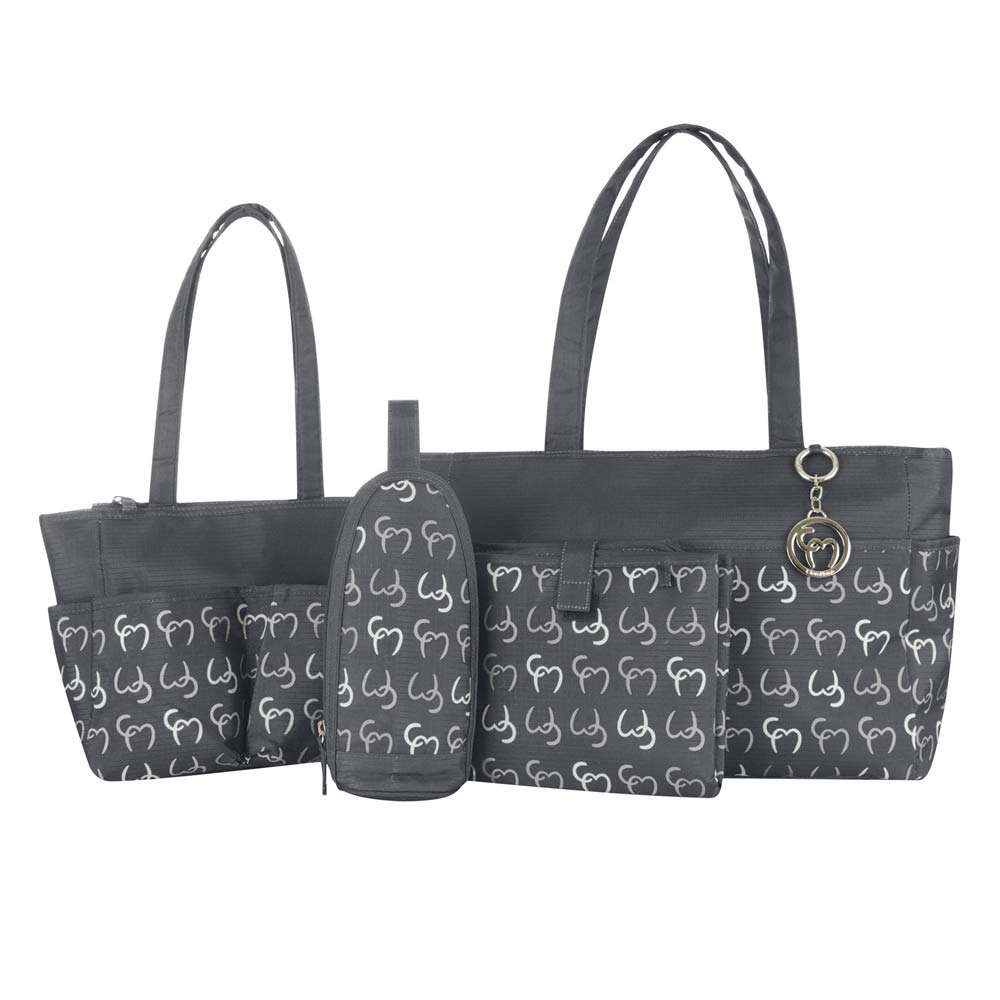 Set geanta multifunctionala Nicole Asphalt Clevamama 1 Set geanta multifunctionala Nicole Asphalt Clevamama