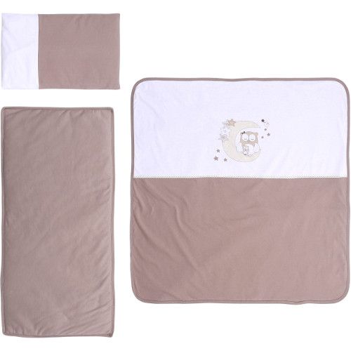 Set lenjerie carucior 3 piese de vara universala Za Za Caffe Latte 1 Set lenjerie carucior 3 piese de vara universala Za Za Caffe Latte