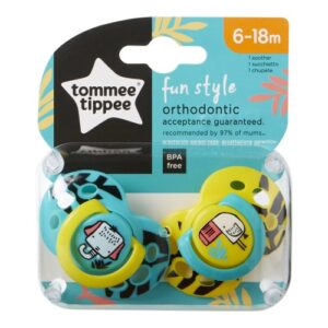 Set suzete ortodontice de Zi Fun Tommee Tippee 6-18 luni elefant  pasare