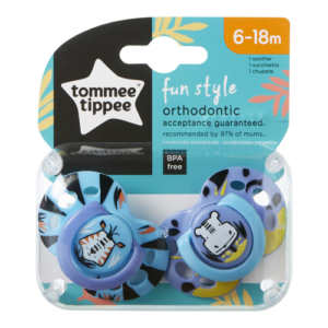 Set suzete ortodontice de Zi Fun Tommee Tippee 6-18 luni tigru  hipopotam