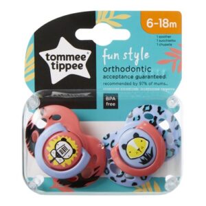Set suzete ortodontice de Zi Fun Tommee Tippee 6-18 luni tigru roz  tigru lila