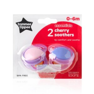 Suzeta Basics latex Tommee Tippee Cherry 2 buc 0-6 luni Fete
