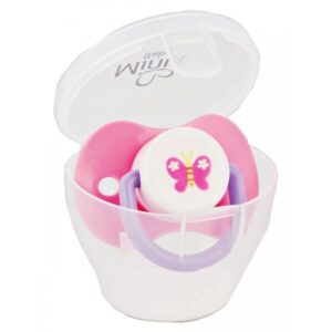 Suzeta Minut Baby cu cutie pentru sterilizare Roz