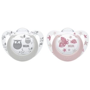 Set 2 suzete Nuk Genius Color silicon M1 rose 0-6 luni