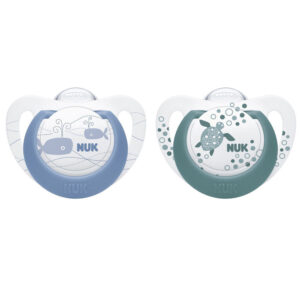 Set 2 suzete Nuk Genius Color silicon M3 blue 18-36 luni