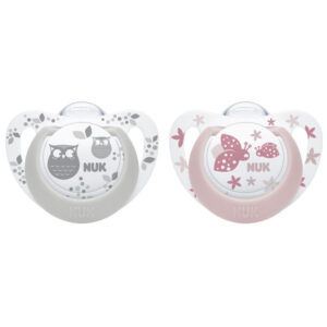Set 2 suzete Nuk Genius Color silicon M3 rose 18-36 luni