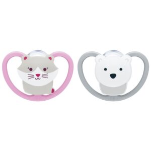 Set 2 suzete Nuk Space silicon M3 rose 18-36 luni