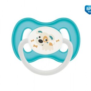 Suzeta ortodontica din silicon cu inel fosforescent 18 luni+ Verde