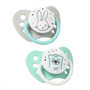Set 2 suzete anatomice BabyOno din silicon 0-3 luni 122601