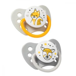 Set 2 suzete anatomice BabyOno din silicon 3-6 luni 122602