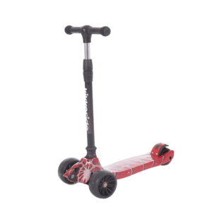 Trotineta pliabila cu lumini KikkaBoo Rebel Red