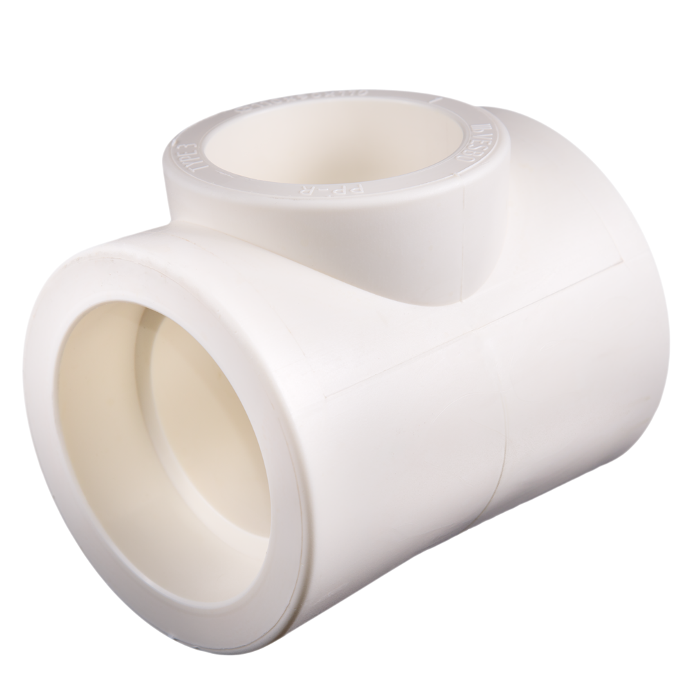 Teu redus PPR Vesbo, 110 x 90 x 110 mm, alb 1 Teu redus PPR Vesbo, 110 x 90 x 110 mm, alb