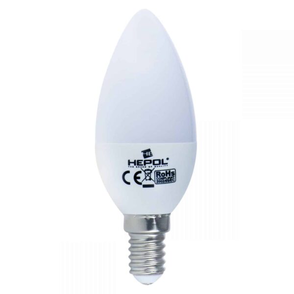 Bec LED Hepol, lumanare, E14, 4 W, 400 lm, lumina calda 3000 K
