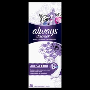 ALWAYS DISCREET LINERS LONG PLUS X 28BUC