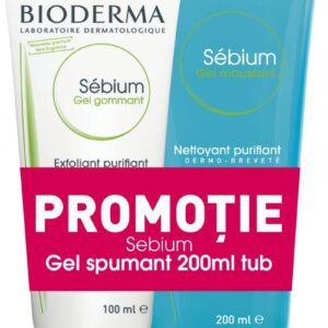 BIODERMA SEBIUM GEL EXFOLIANT 100ML + GEL SPUMANT TUB 200ML