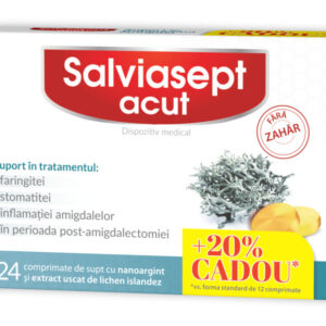 ZDROVIT SALVIASEPT ACUT FARA ZAHAR 24 COMPRIMATE DE SUPT 20% CADOU