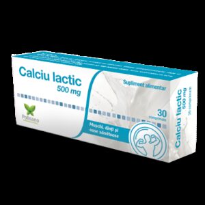 POLISANO CALCIU LACTIC 500MG X 30 COMPRIMATE