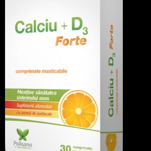 POLISANO CALCIU + VIT D3 FORTE 30 COMPRIMATE MASTICABILE