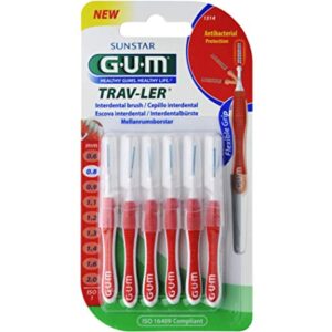 GUM PERII INTERDENTARE TRAV-LER 0.8MM ROSU 6BUC