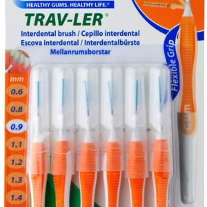 GUM PERII INTERDENTARE TRAV-LER 0.9MM PORTOCALIU 6BUC